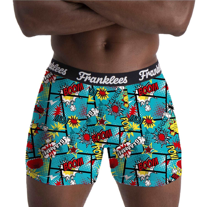 MENS LONG LEG TRUNKS - BOOM KAPOW! - Franklees UK