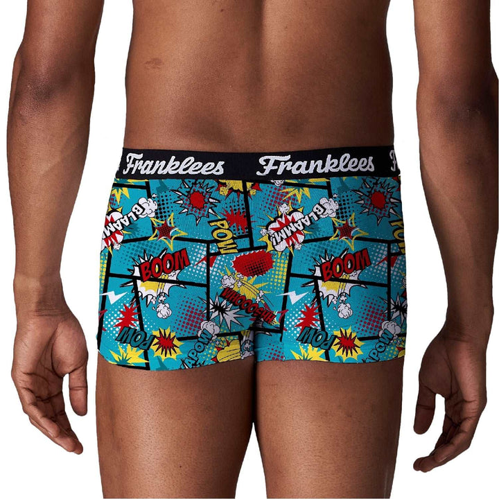 MENS SHORT LEG TRUNKS - BOOM KAPOW! - Franklees UK