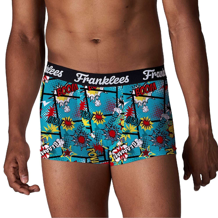 MENS SHORT LEG TRUNKS - BOOM KAPOW! - Franklees UK