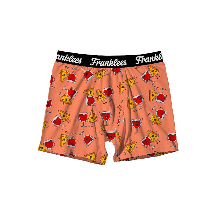 MENS LONG LEG TRUNKS - CHEESE & WINE - Franklees UK