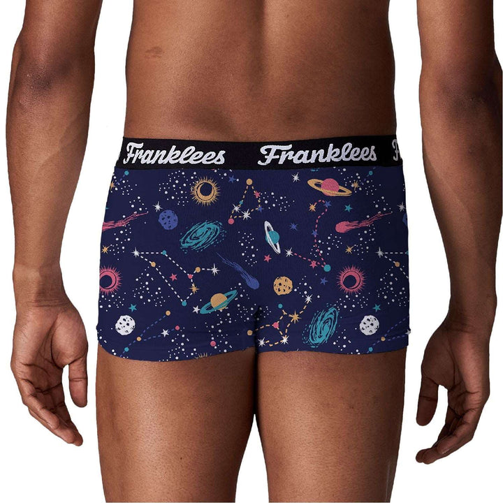 MENS SHORT LEG TRUNKS - INTERGALACTIC YOU & ME - Franklees UK