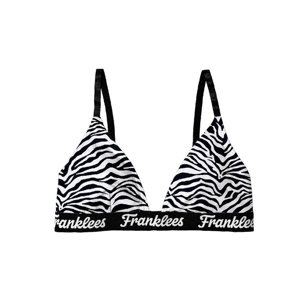 Triangle Bralette | Soft Cotton | Zebra